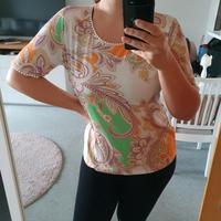 Rita Pfeffinger leichte Sommerbluse mit Blumenmuster weiß orange Bad Godesberg - Schweinheim Vorschau