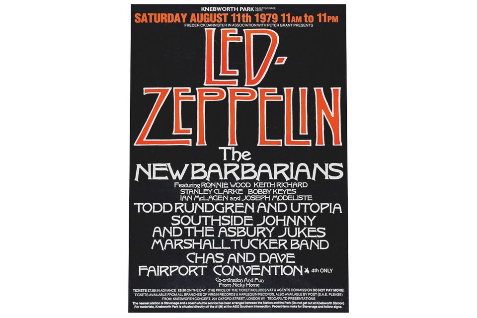 POSTER LED ZEPPELIN & THE NEW BARBARIANS PLAKAT rolling stones in Berlin