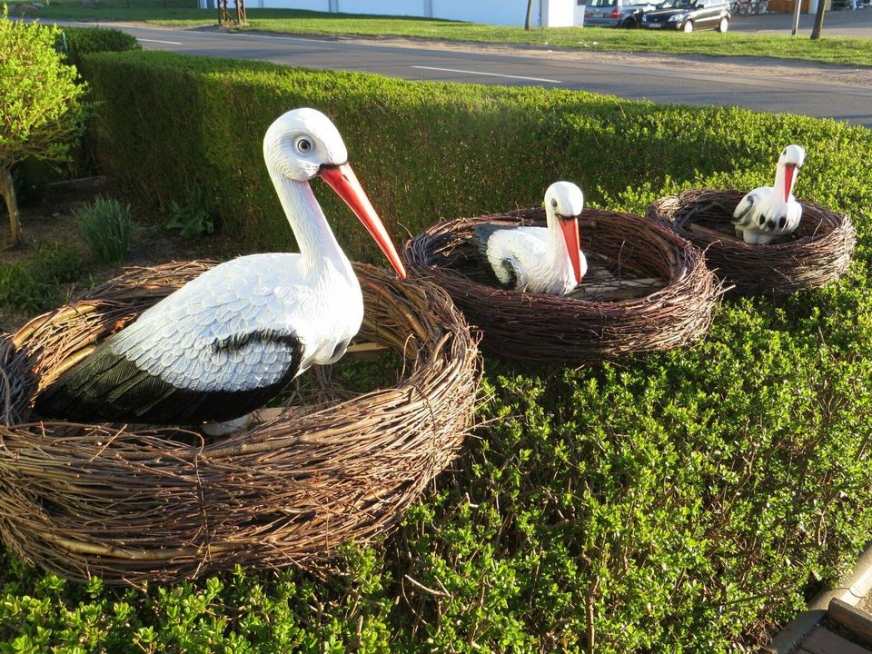 Storchennest 80 cm + Storch Birkenreisig Neu inkl. Versand in Wimmelburg