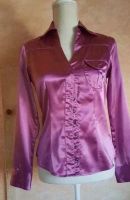 Vintage Retro Satin Bluse Pink Fuchsia Bayern - Erlenbach am Main  Vorschau