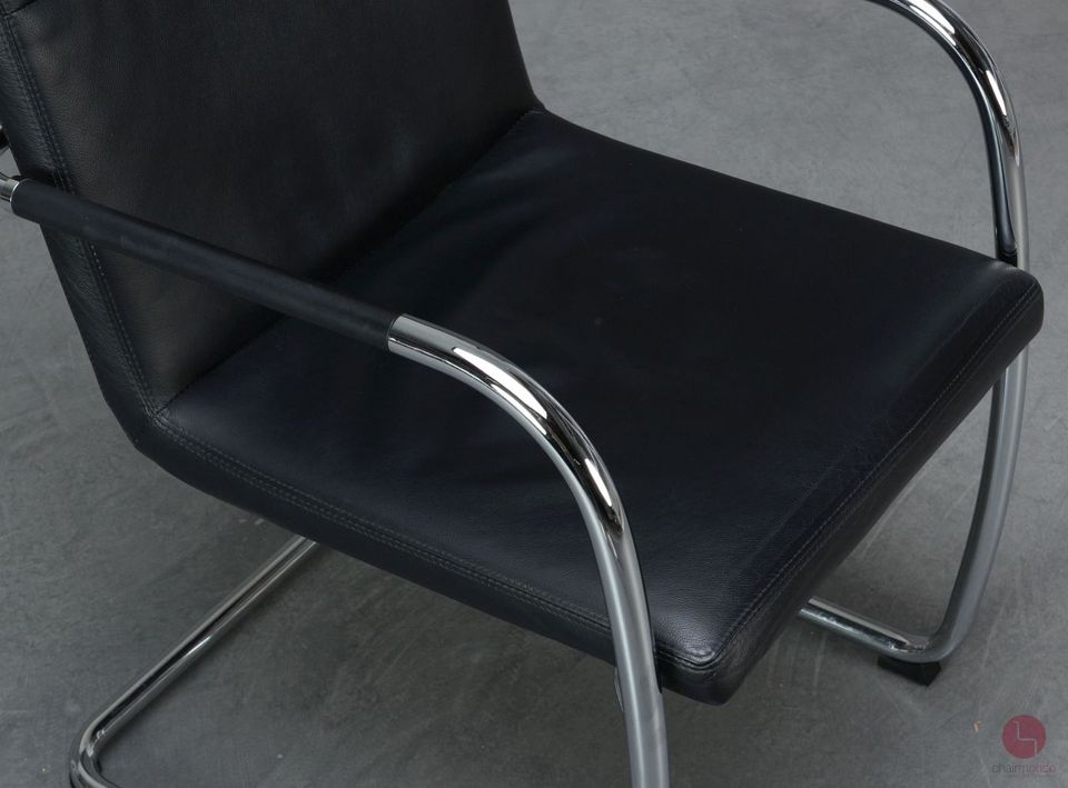 Thonet S61 Leder Freischwinger Bauhaus Stuhl Bürostuhl 1 von 6 in Würzburg