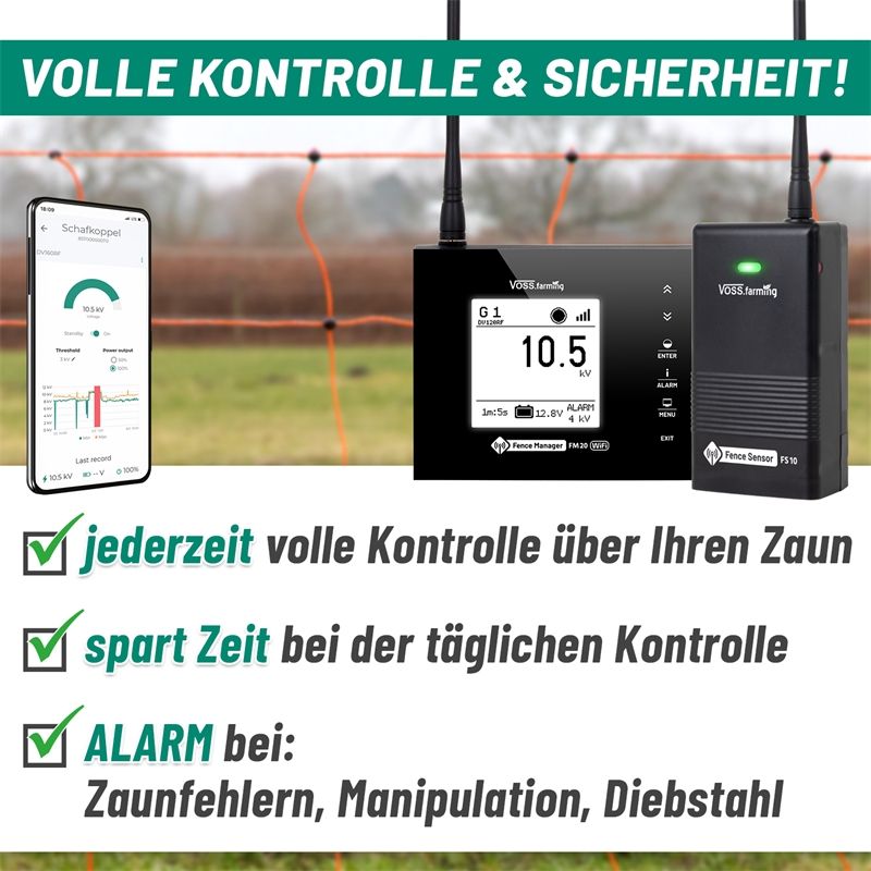 Fence Manager FM 20 WiFi, Weidezaun-Monitor und Steuerung über WLAN in Viöl