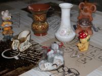 Vasen, Dekomäuse, kleine Kerze, Glücksschweinchen Niedersachsen - Burgwedel Vorschau