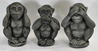 3 Affen massiv Nichts sehen hören Sagen Skulptur Stein Deko Rheinland-Pfalz - Mainz Vorschau