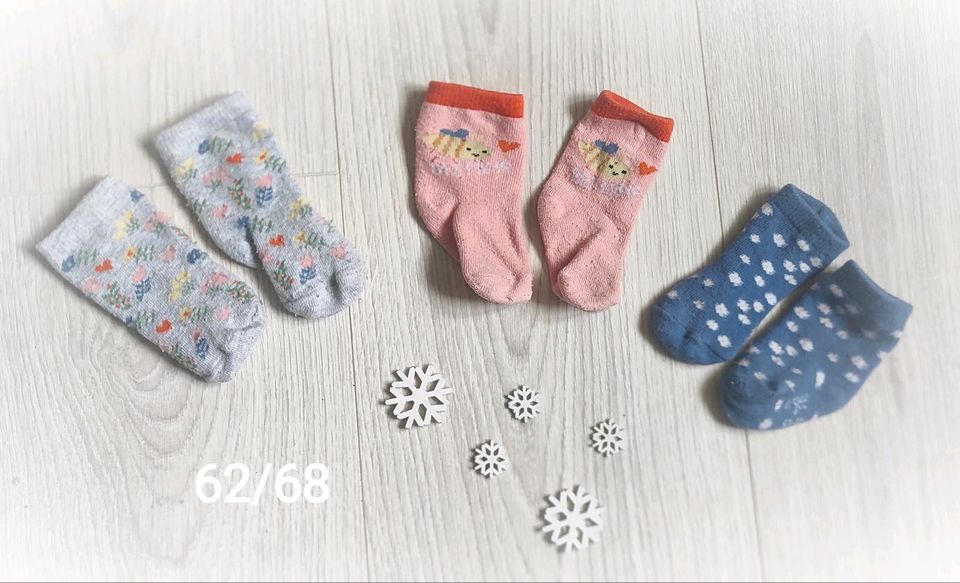 3er Set Socken Blumen Gr. 62/68 in Burkau