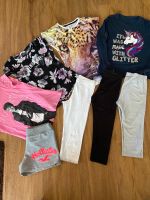 Mädchen Paket 146 / 152 3 3/4 Leggings 3 T-Shirts Einhorn Shorts Neuhausen-Nymphenburg - Neuhausen Vorschau