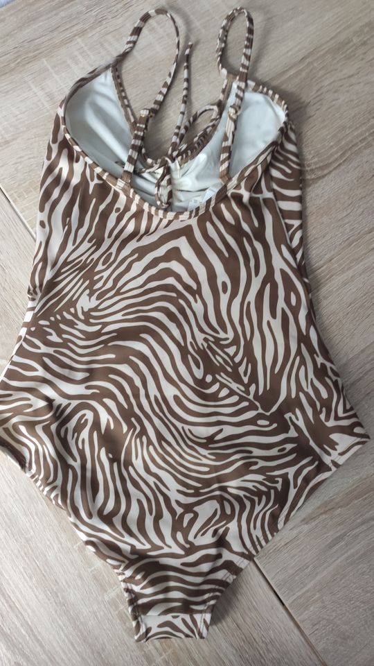 Samsoe Zebra Badeanzug braun weiß S neu in Saarbrücken