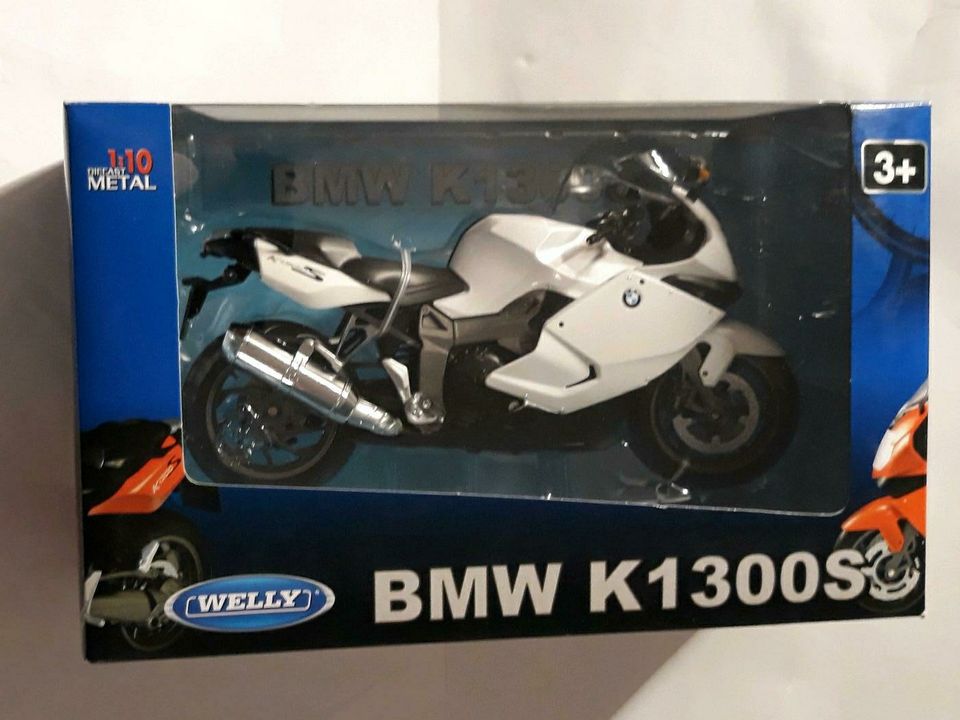 BMW K1300 S - weiß - Motorrad Modell- 1:10 Welly (ca. 21 cm lang) in Lauda-Königshofen