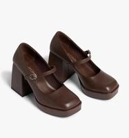 Monki Mary Jane Blockabsatz Pumps High Heels Plateau braun Hessen - Offenbach Vorschau