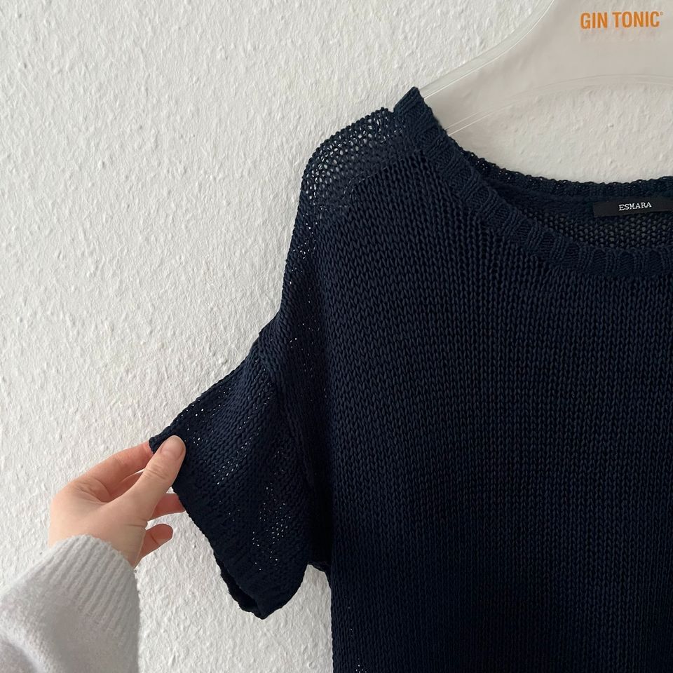 Esmara Pulli Pullover Strick H&M dunkelblau Navy S Kurzarm in Oldenburg