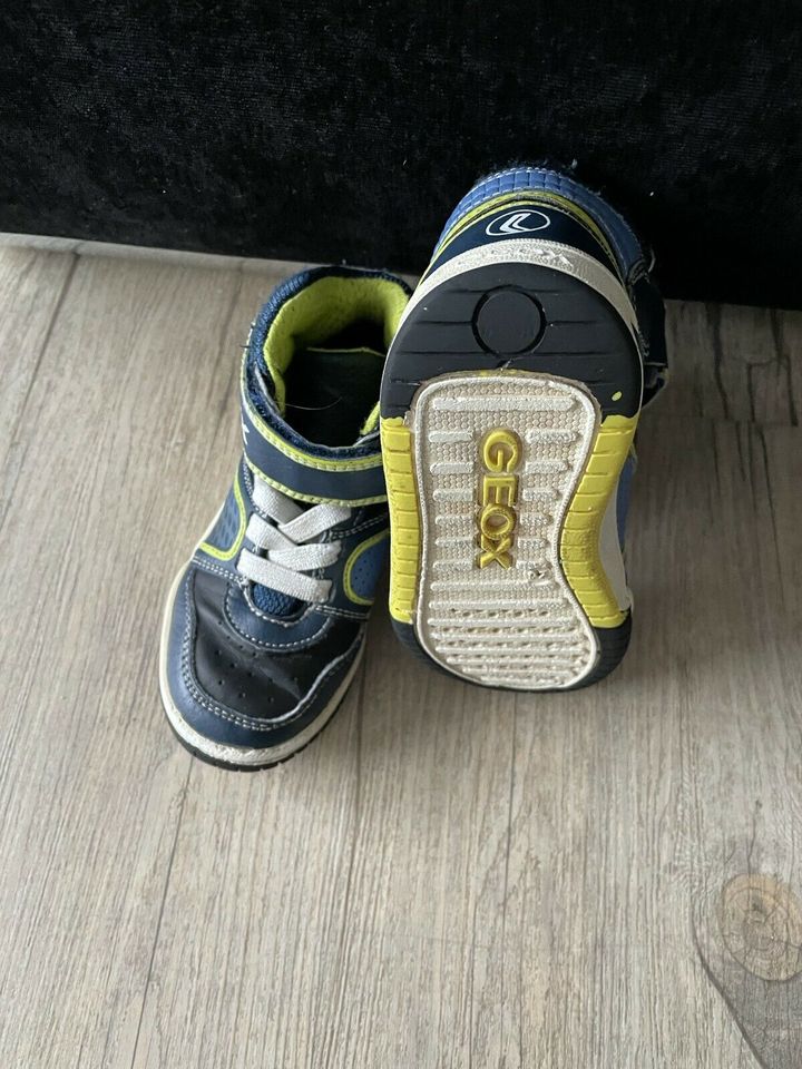 GEOX Kinderschuhe Gr. 26 Blinkschuhe Leder Junge  Sneaker in Offenbach