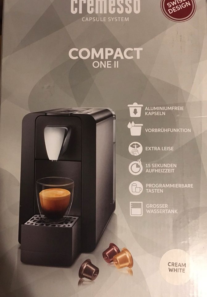 Neu! Cremosso Compact one II Kaffeekapsel Maschine creme weiß in Frankfurt am Main