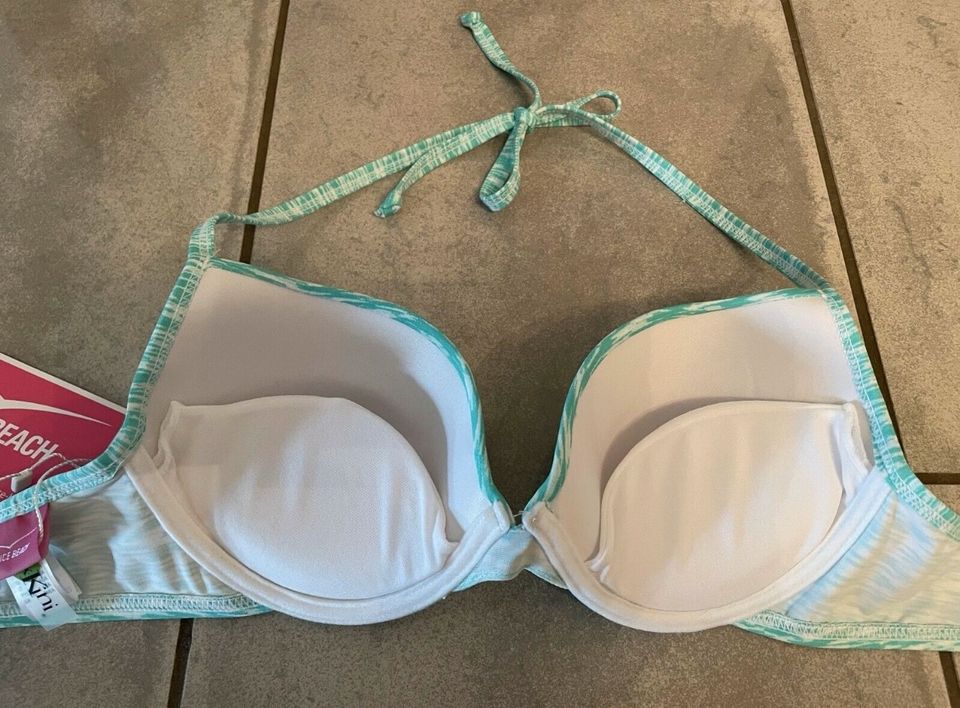 Venice Beach Bikini Oberteil Top Push Up grün 40 A Cup NEU in Rehlingen-Siersburg