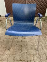Verkaufe 4 gebrauchte Thonet Stühle Holz blau Freiburg im Breisgau - Neuburg Vorschau