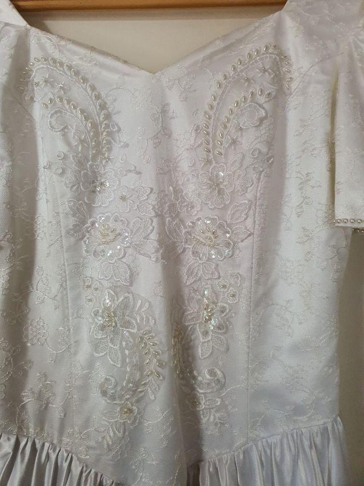 Brautkleid kurze Ärmel Vintage Brautmoden van der Koelen Gr. 36 in Mönchengladbach