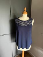 H&M blaues Oberteil Spitze cutout ärmellos Niedersachsen - Bad Lauterberg im Harz Vorschau