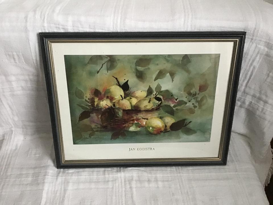 Wandbild von Jan Kooistra, Obstschale, 43 cm x35 cm ,mit Rahmen in Vellmar