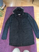 Warme Winterjacke schwarz Gr. 170/176 mit Kaputze H&M Niedersachsen - Cloppenburg Vorschau