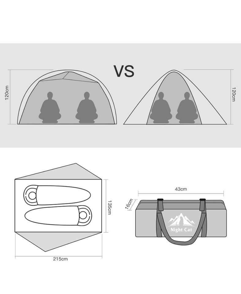 Camping Set für zwei Neu Zelt Isomatte Schlafsack in Ilshofen