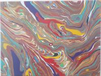 Farbintensive Acryl Pouring Gemälde "Regenbogen Fluss " Baden-Württemberg - Sulz Vorschau