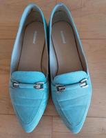 Slipper in hellblau Velour Leder Optik - Gr. 39 - Versand inkl Nordrhein-Westfalen - Dülmen Vorschau