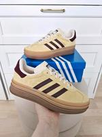 Adidas Gazelle Bold, Sneaker, Hellgelb, Burgundy, 38 Hessen - Kassel Vorschau