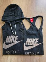 Damen Nike Set grau/meliert Hoodie Jacke Tanktop Trägershirt Top Thüringen - Bad Frankenhausen/Kyffhäuser Vorschau