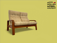 WMK Hochwertiges und sehr gut erhaltenes skandinavisches Designersofa von HS Design mit edlem Teakholz Rahmen und feinem Wollbezug # Sofa Couch 2er 2-Sitzer Teak Danish Design Mid-Century Vintage Friedrichshain-Kreuzberg - Friedrichshain Vorschau