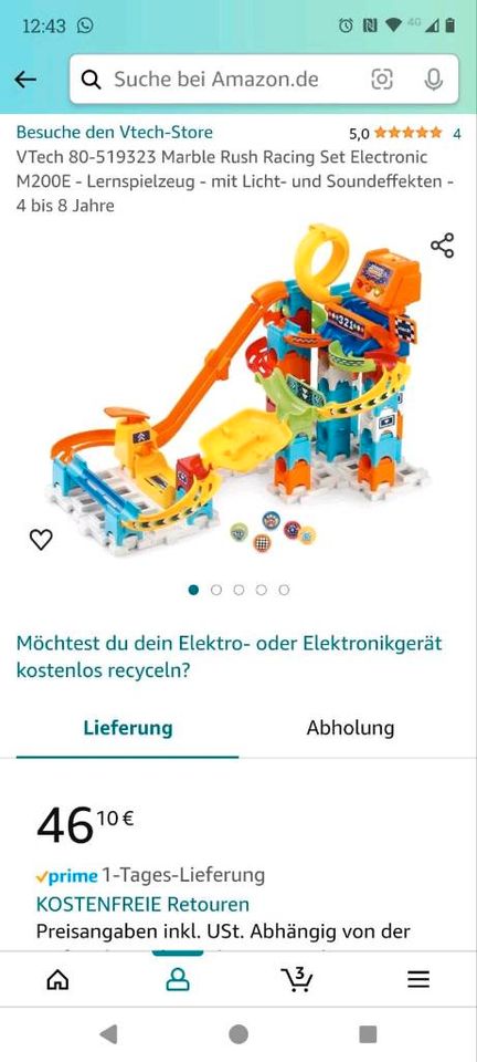 VTech Marble Rush Ultimate Set XL100E/Racing Set original Verpack in Osterholz-Scharmbeck