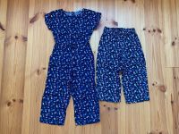 H&M Jumpsuit + Hose Blümchen dunkelblau 122 Leipzig - Eutritzsch Vorschau