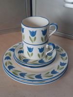 Kaffee Geschirr - 6-teilig - Blumen Design - beige blau grün Nordrhein-Westfalen - Anröchte Vorschau