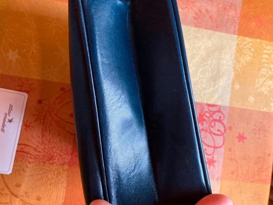 Handtasche von "Star Modell" Vintage dunkelblau NEU 70er Leder in Ingelheim am Rhein