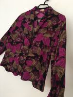 Florale Vintage Bluse cropped magenta aus Viskose Baden-Württemberg - Heilbronn Vorschau