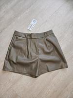 Hotpants/Shorts Amisu khaki/braun Gr. 42/M/L Kunstleder Sachsen-Anhalt - Halle Vorschau