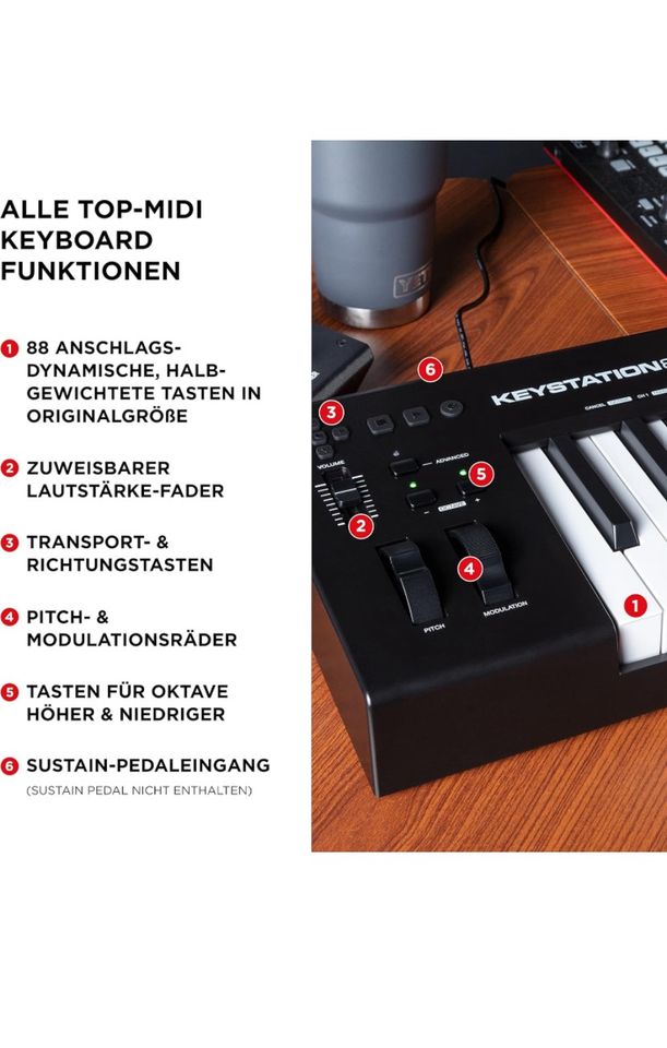M-Audio Keystation - MIDI Keyboard Controller 88 mk3 in Essen