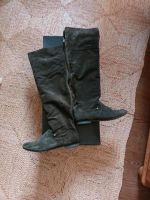 Overkniestiefel Stiefel Wildleder Rauhleder Leder grün Schleswig-Holstein - Großhansdorf Vorschau