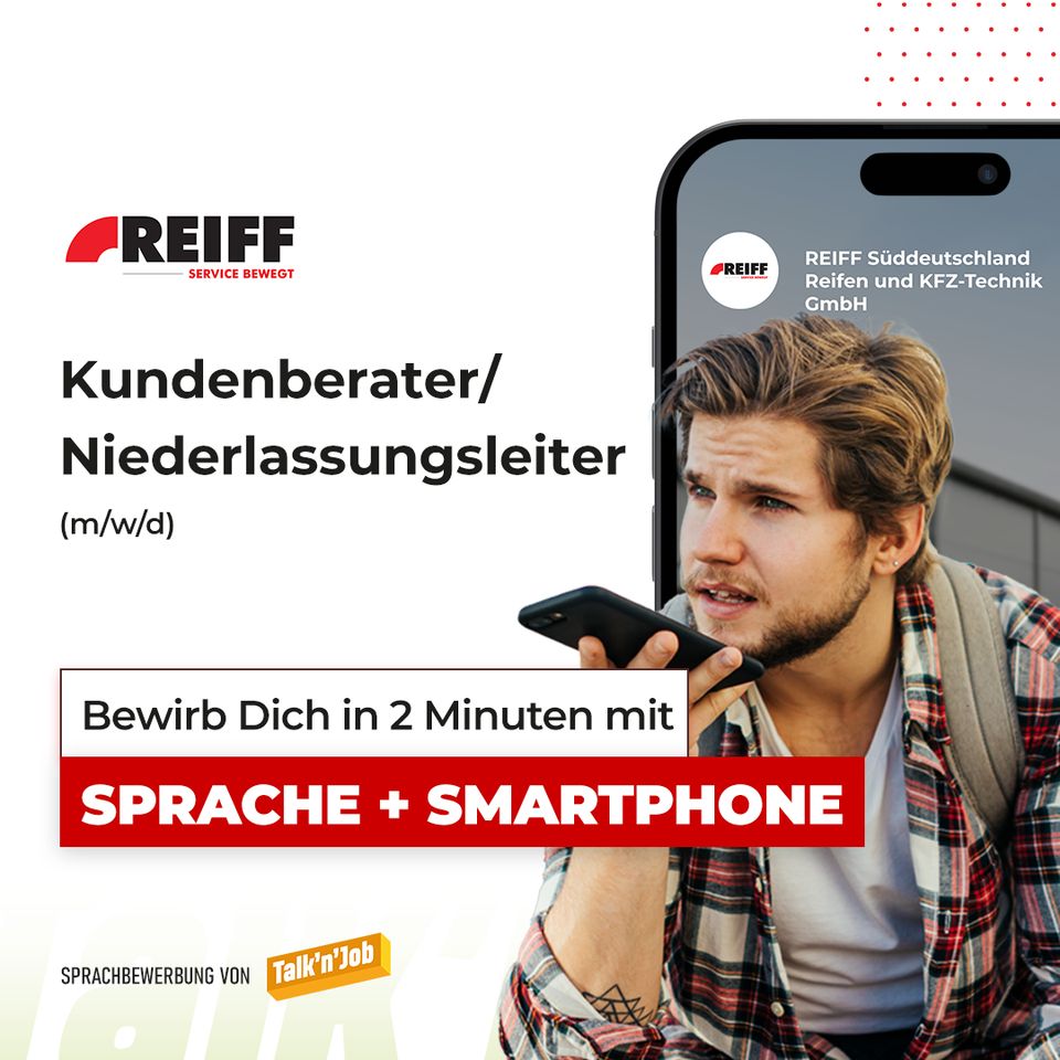 Kundenberater (m/w/d) bei REIFF in Kirchheim/Teck in Kirchheim unter Teck