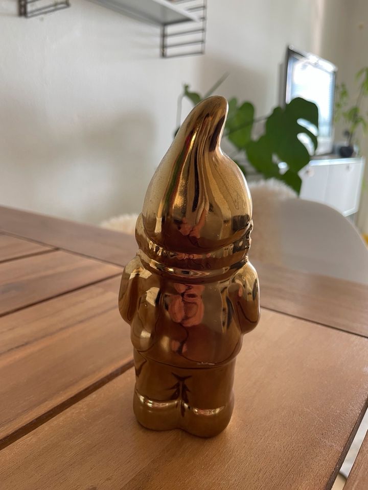 Gartenzwerg Gold Deko | Keramik in Darmstadt