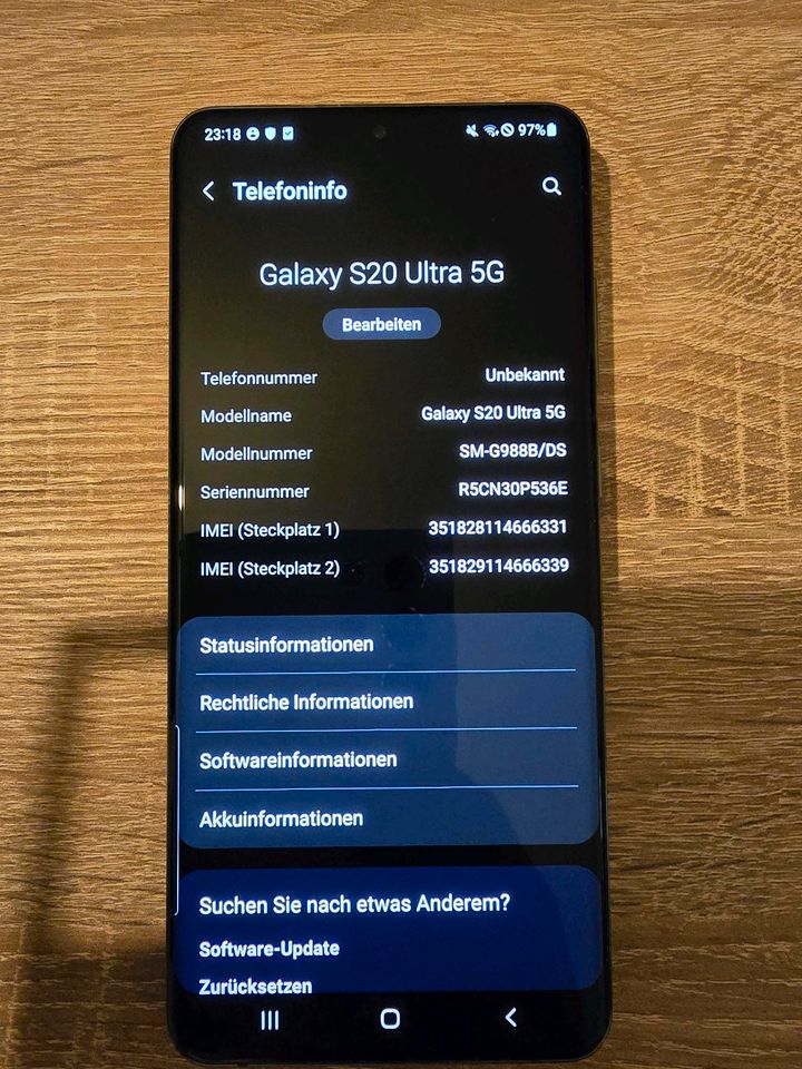 Samsung Galaxy S20 Ultra 5G 128GB Cosmic Grey in Ingolstadt