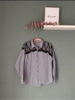 Zara Bluse Damen schwarz spitze Blumen weiß gestreift XL Nordrhein-Westfalen - Lindlar Vorschau