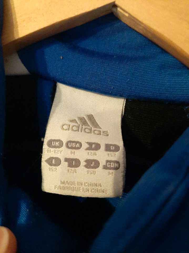 Blaue Adidas Sweatjacke Größe 152 in Stavenhagen