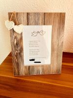 Holzbilderrahmen mit Herzen, Hochzeit/Geschenk Stuttgart - Weilimdorf Vorschau