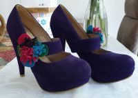 Außergewöhnliche, lila Velour Pumps Gr. 39 Nordrhein-Westfalen - Hamm Vorschau