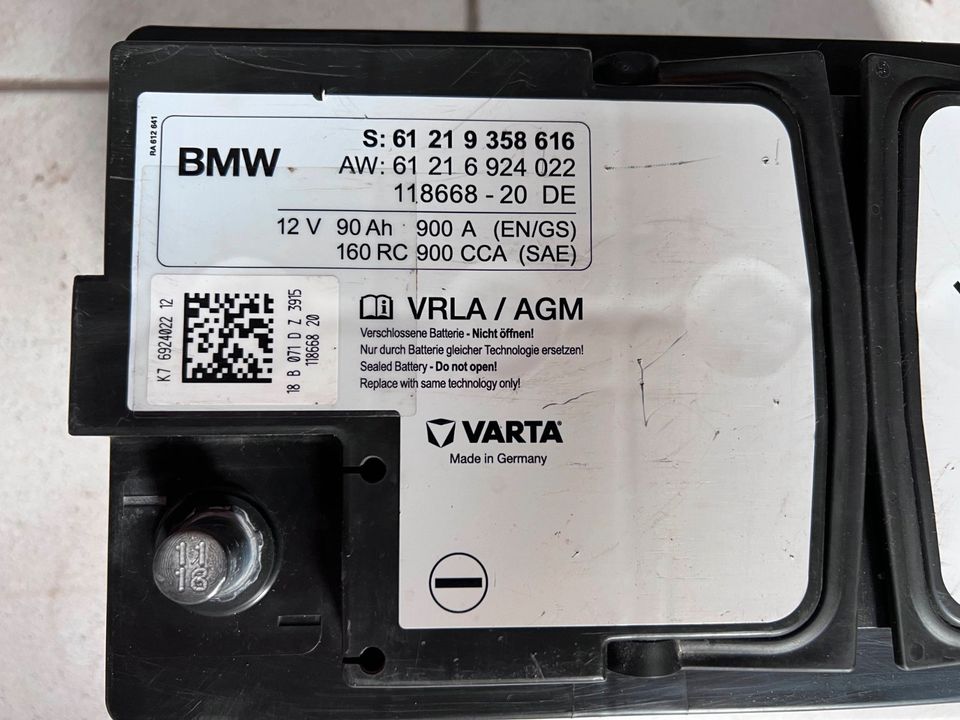 Original BMW AGM-Batterie 90 AH (61216924023)