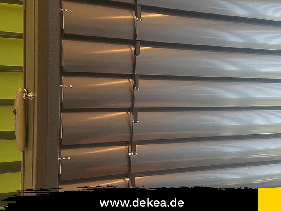 Raffstoren C80 nach Maß Sonnenschutz Außenjalousien mit Antrieb Jalousien 1000 x 1000 mm Schutz für Fenster in Dresden