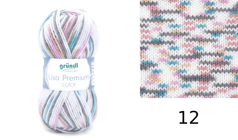 37,00 €/1 kg Gründl LISA PREMIUM COLOR Wolle Garn stricken häkeln in Silberstedt