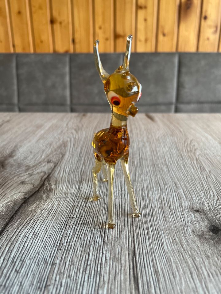 Reh Glasfigur Rehlein Bambi Vitrine Dekoration in Weitramsdorf