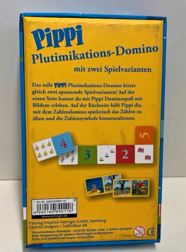 Pippi - Plutimikations-Domino mit zwei Spielvarianten Beidseitig in Eppingen