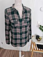 Hemd Review M kariert grün grau beige 38 Bluse Bayern - Wörth an der Isar Vorschau