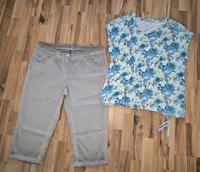 Cecil Set Sommer Gr.XL 42 44 Capri Hose hellgrau + Shirt Herzogtum Lauenburg - Sandesneben Vorschau
